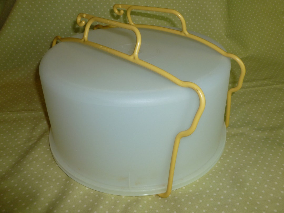 Tupperware Cake Holder ,7 Layer ,tall Cake Container,cake Carrier 3pc ,  Ivory 10 Round Cake 