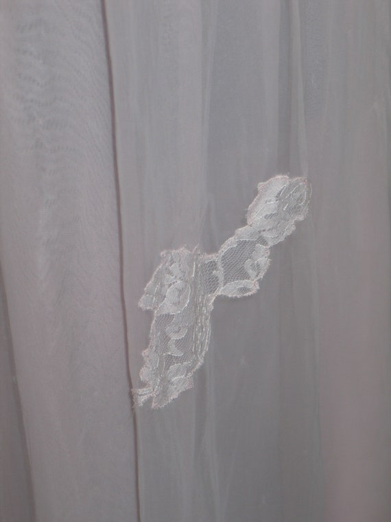 Vintage Pink Robe & NightGown 1960s Sheer Nylon S… - image 5