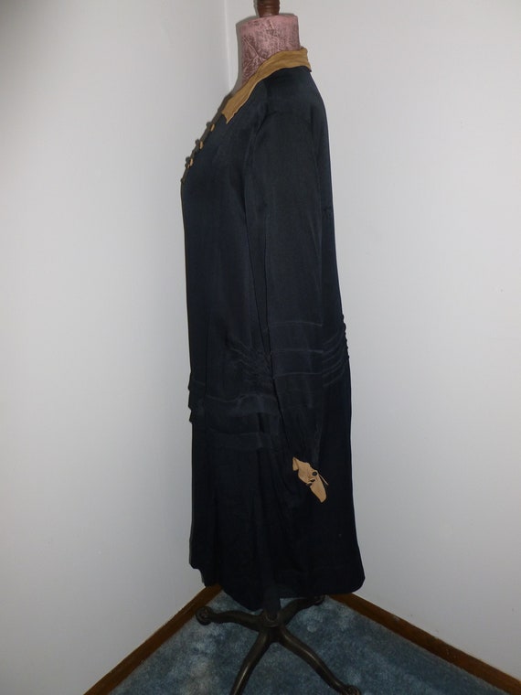 Fabulous Antique Edwardian Drop Waist Silk Dress … - image 10