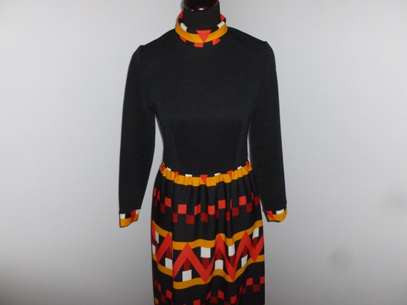 Vintage 1960s 1970s Dress "HOB-NOBBER Naturally" … - image 3