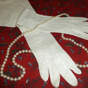 Vintage Leather Opera Gloves Made in France Long Opera - Etsy 日本