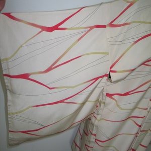 Antique Vintage Kimono Womans Mens Japanese Kimono Robe Silk Print-Robe image 4