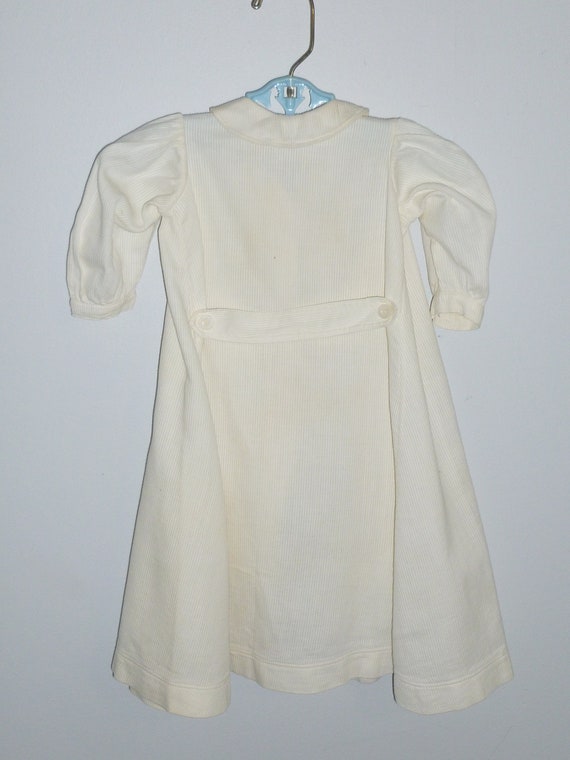 Darling Antique Childrens Coat~Textured White Cot… - image 5