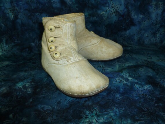 Darling Antique Vintage Baby Shoes-1900s Victorian