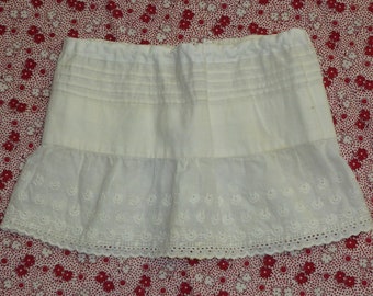 Antique Vintage DOLL Petticoat~Skirt~ Victorian Edwardian Embroidered Lace circa 1900s Petticoat German French Doll Clothes