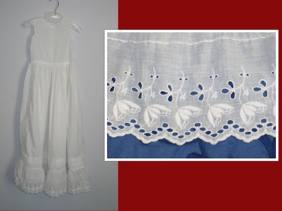 Antique Baby~Infant-Under Skirt Dress~Gown- Chris… - image 1