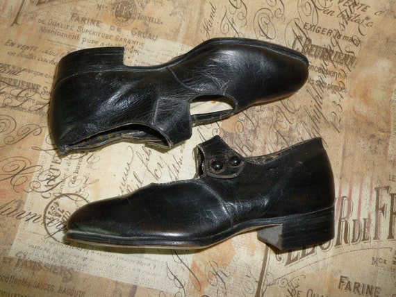 Fabulous Antique Edwardian Shoes-Mary Jane Button… - image 5