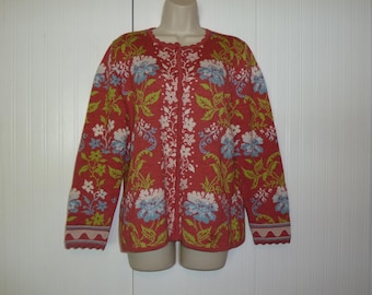 Vintage OLEANA Cardigan Sweater w/ orig box Traditional Wool Silk Blend NORWAY