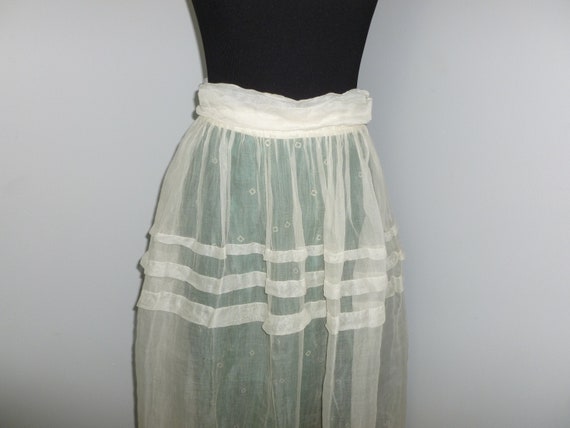 Antique Victorian Skirt / c1800s Point de Venice … - image 4
