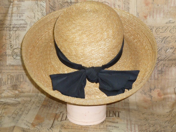 Vintage Straw Hat ANNABEL INGALL Australia Woven … - image 4