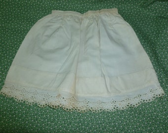 Antique Vintage DOLL Petticoat~Skirt Embroidered Lace Victorian Edwardian Lace circa 1900s Petticoat German French Doll Clothes