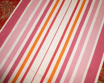 Vintage Kitchen Towel Pink White Stripe Hand Towel~Splasher