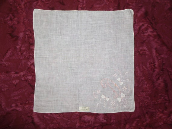 NOS Antique Hanky Vintage Handkerchief Madeira Em… - image 2