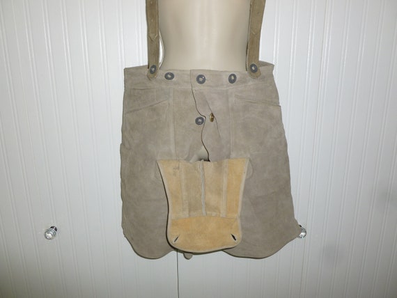 Vintage Lederhosen German Austrian Bavarian Suede… - image 6