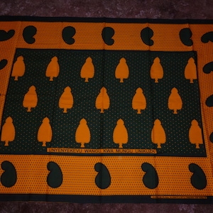 Tanzania Africa Hand Wax Print Cotton Panel High Quality orange green African Print Veritable Wax Vlisco Hollandais