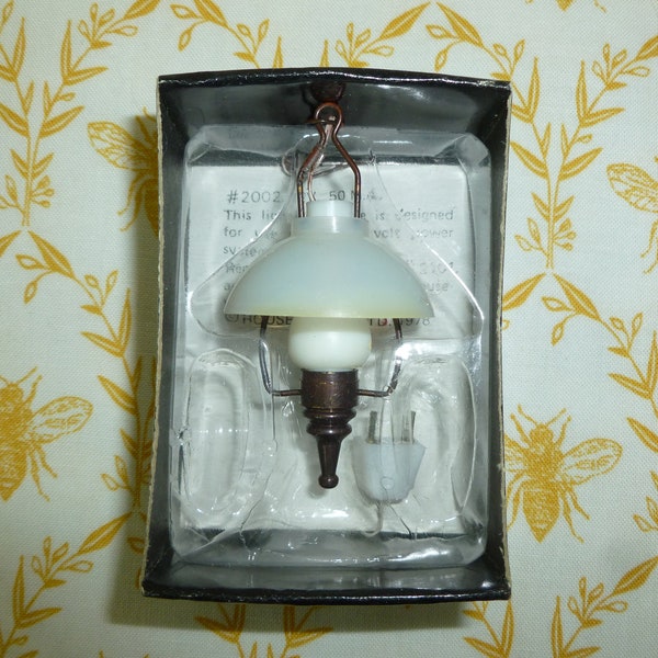 Vintage Victorian Dollhouse Working Hanging Light Fixture Miniature Gone With The Wind Lamp