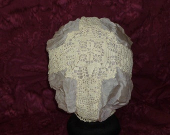 カナエ 1910s~1920s Cotton Nightcap カナエ 1910s~1920s Cotton Nightcap Cute Original Vintage