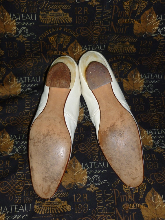 Antique Edwardian Wedding Shoes-French Silk Steel… - image 10