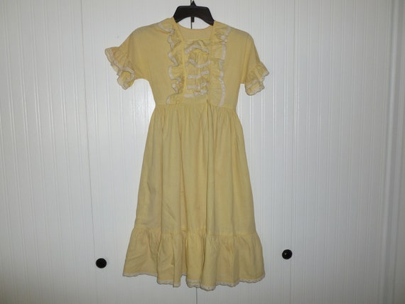 Sweet Antique Homespun Dress Vintage 1930s-1940s F