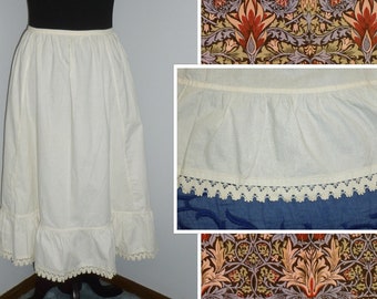 Antique Petticoat Skirt Hand Made Crochet Lace Victorian Edwardian Skirt-1900s Bridal Wedding Boho Summer Skirt