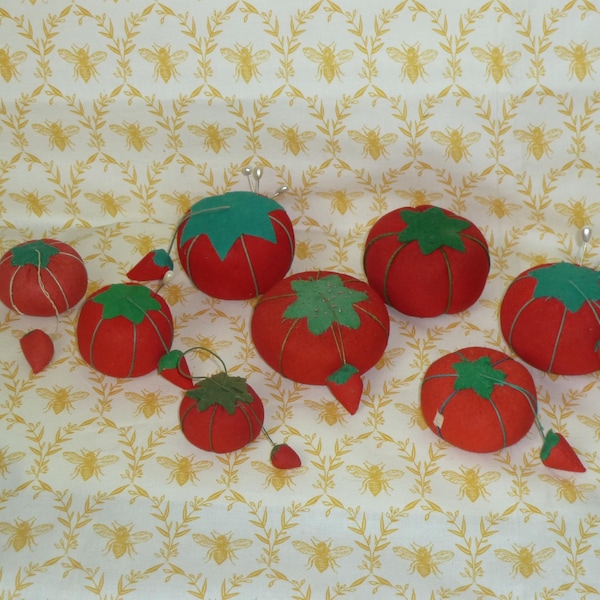 Antikes Vintage Nadelkissen / Tomate Erdbeere Americana Nähen Saumnadelkissen Wahl von einem