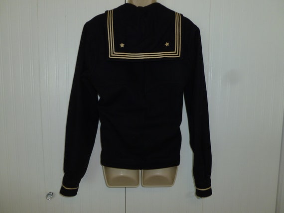 Vintage SAILOR Shirt Wool Navy Naval Uniform Cost… - image 9