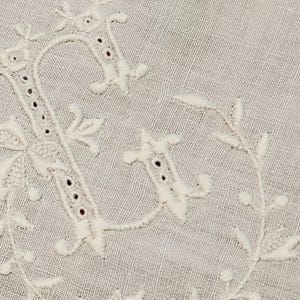 NOS Antique Hanky Monogram "E" Madeira Embroidery Lace Hand Embroidered Bridal Wedding Handkerchief