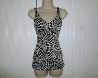 COLE OF CALIFORNIA Bathing Suit 1960s 1970s Vintage Pop Art Swimsuit size 10