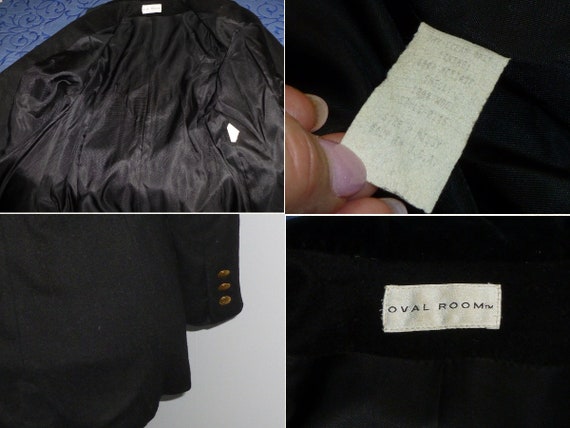【限定値下】ROTOL INTERSECT COAT [R24WOYC10] Vintage Black Wool Coat Dayton's Oval Room Velvet Collar