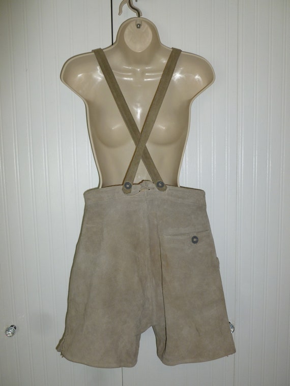 Vintage Lederhosen German Austrian Bavarian Suede… - image 7