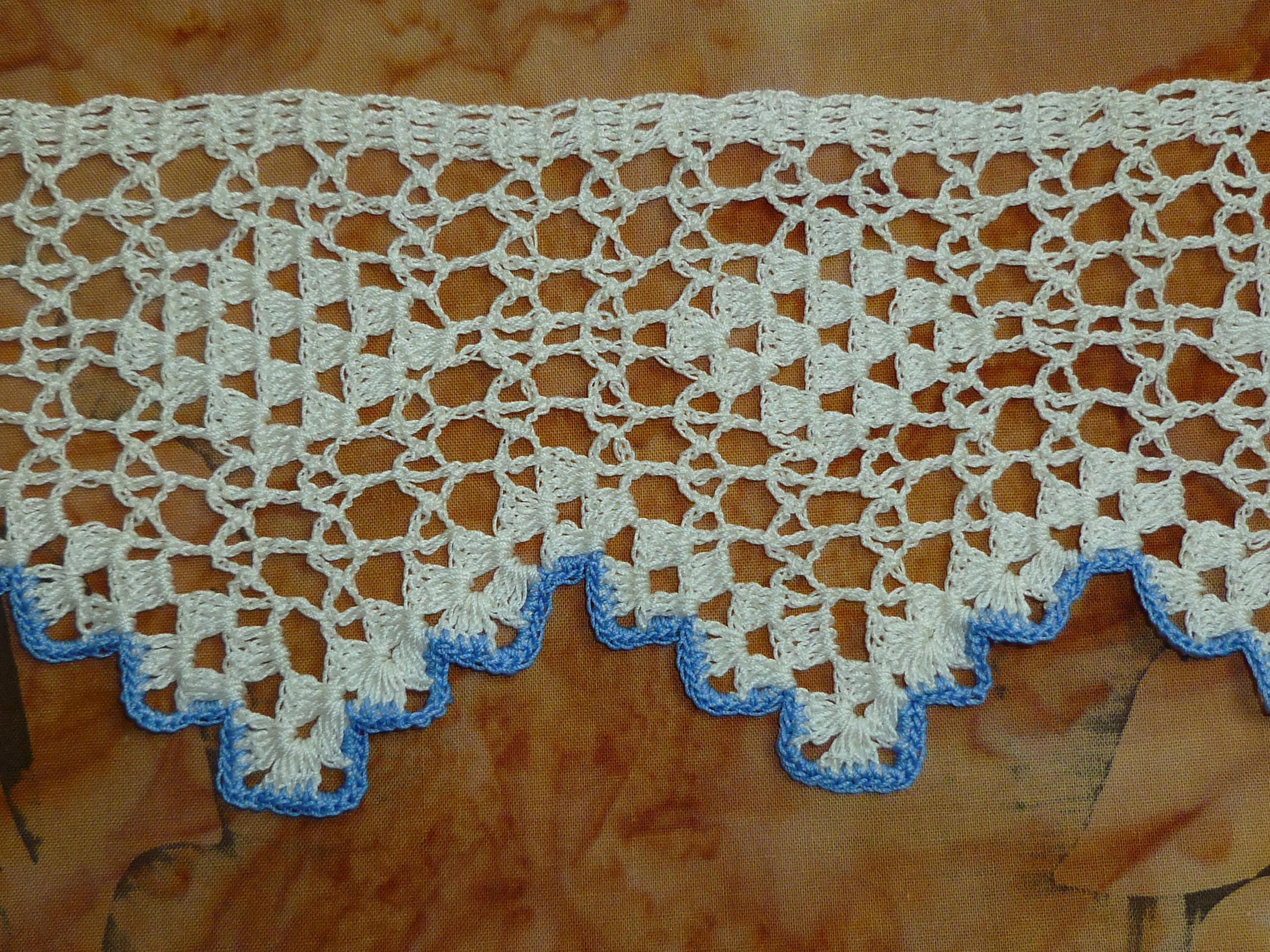 Antique Crochet Lace Pillowcase Trim Flowerfilet lace Antique Etsy