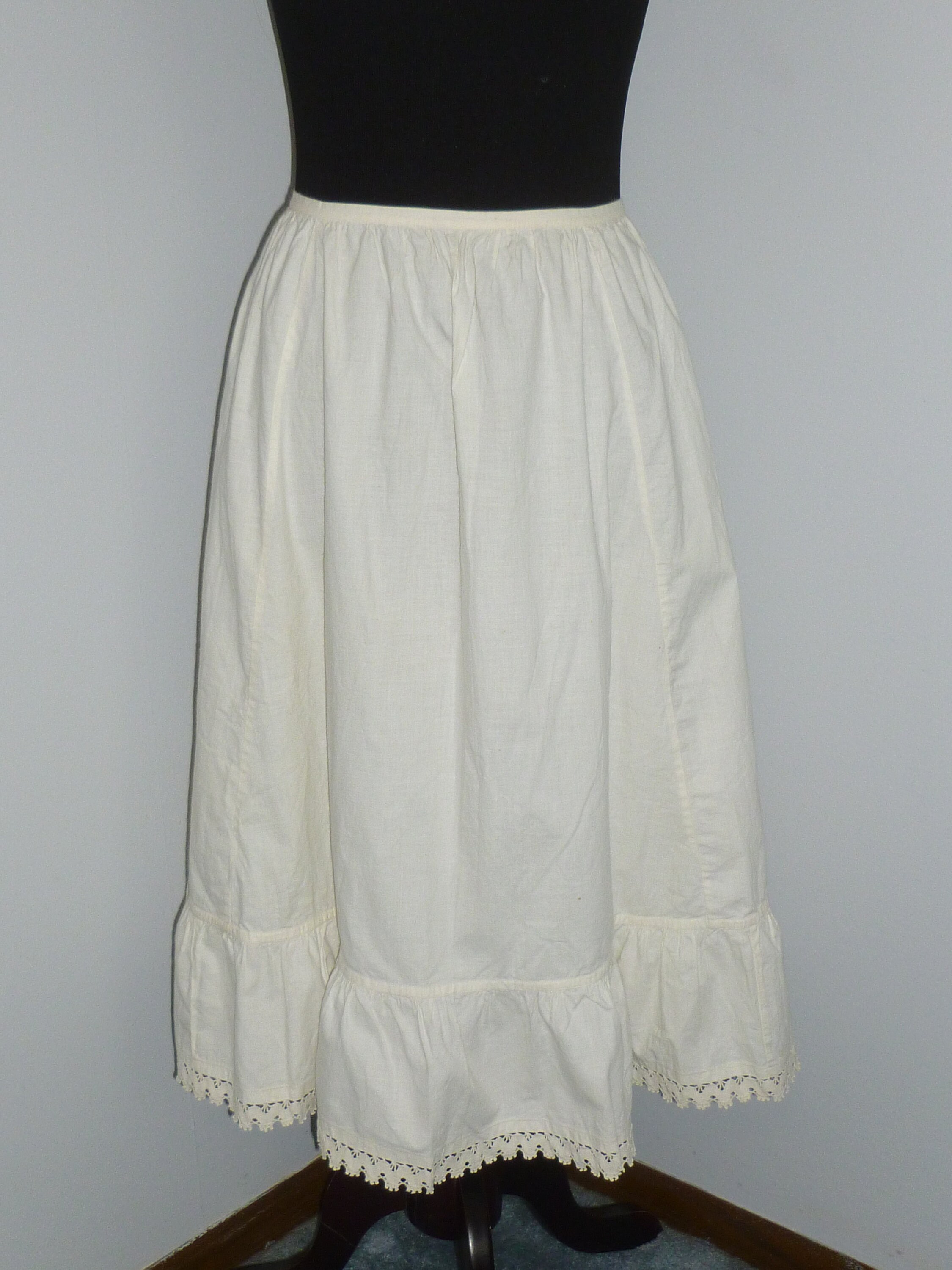 Antique Petticoat Skirt Hand Made Crochet Lace Victorian Antique Petticoat Skirt Hand Made Crochet Lace Victorian