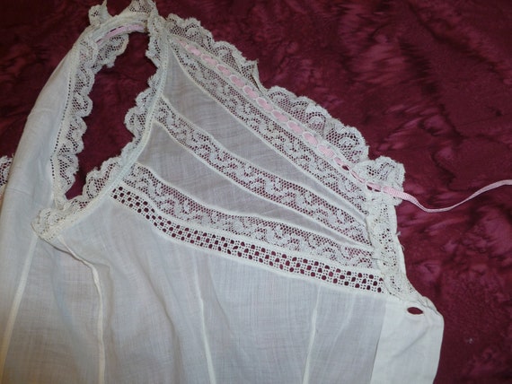 Fancy Antique Victorian Lace Camisole-Vintage Edw… - image 6