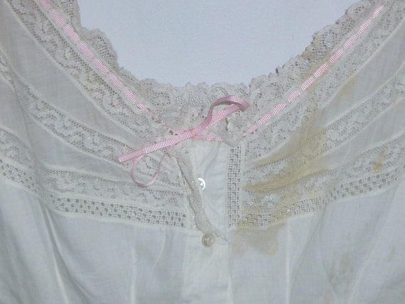 Fancy Antique Victorian Lace Camisole-Vintage Edw… - image 3