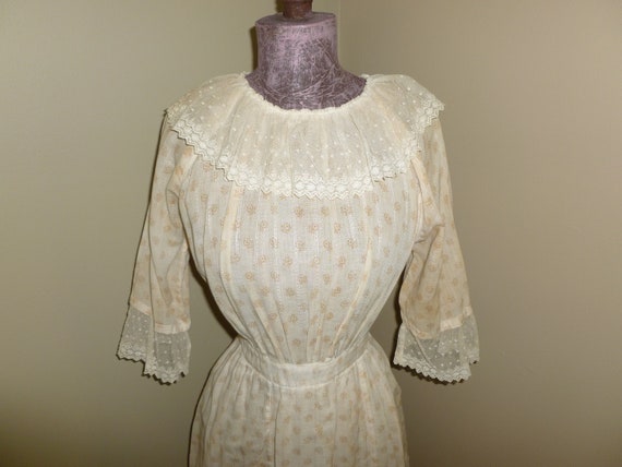 Antique Edwardian Dress c1900s Dress -Embroidered… - image 4