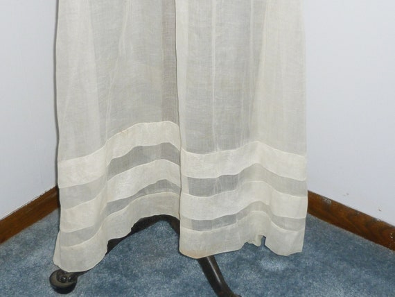 Antique Edwardian Wrap Dress Handmade Bobbin Lace… - image 6