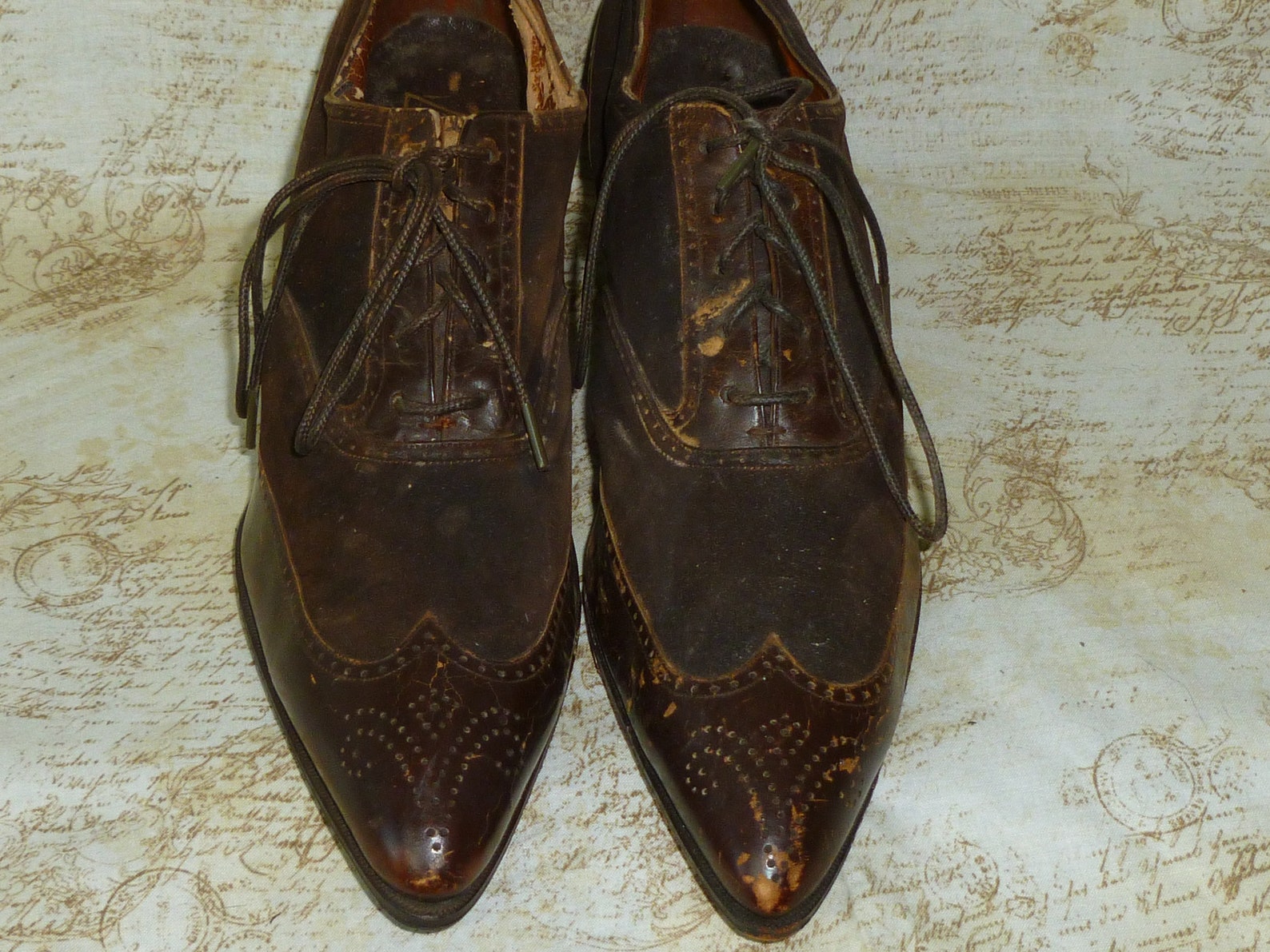 Antique Edwardian Oxford Shoes 1900s-womans Brown Leather - Etsy