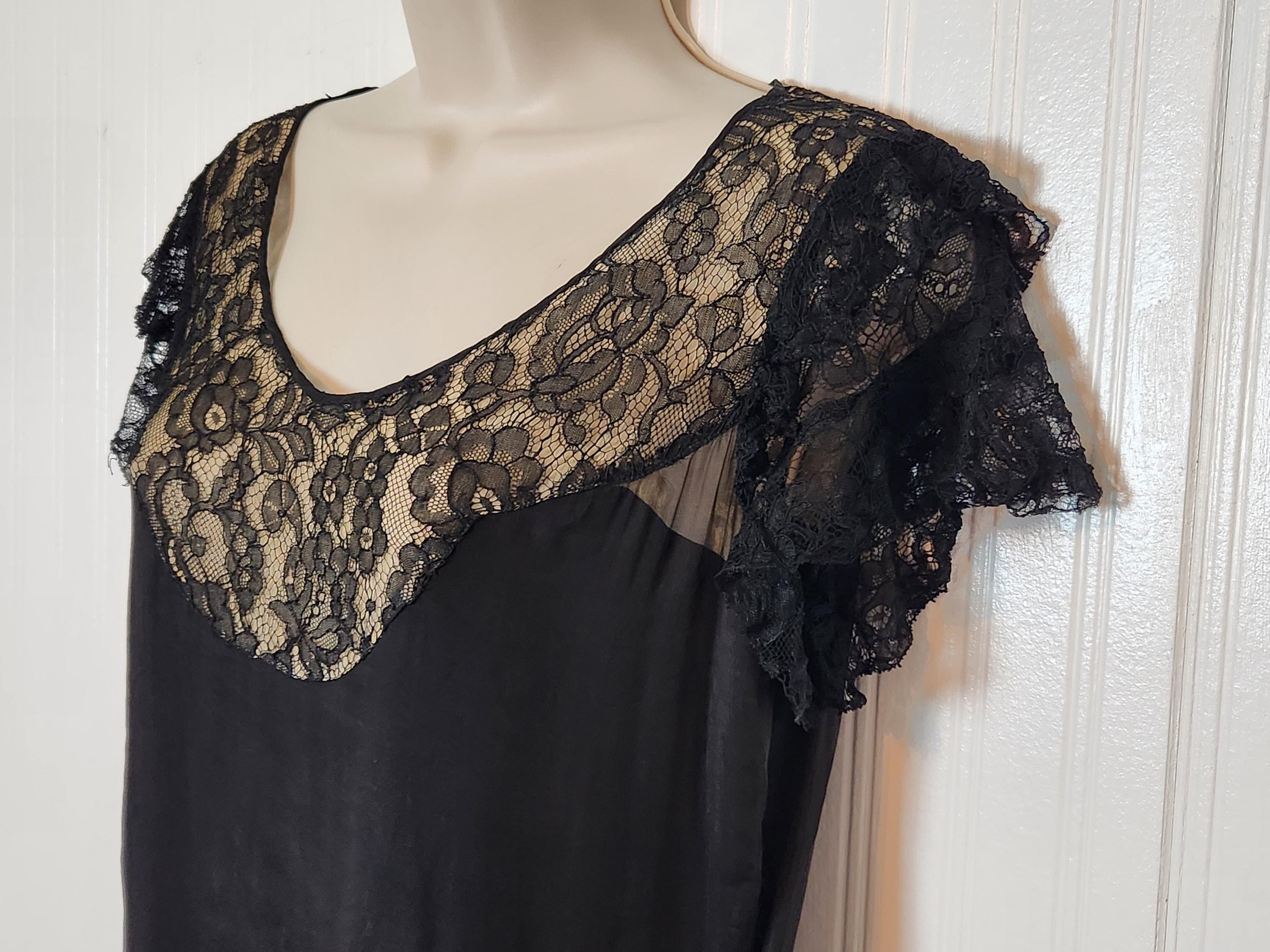 Antique Black Dress 1920s Evening - Etsy