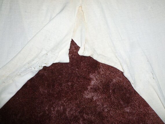 Antique Cotton Knit Union Suit Long Johns, Therma… - image 5