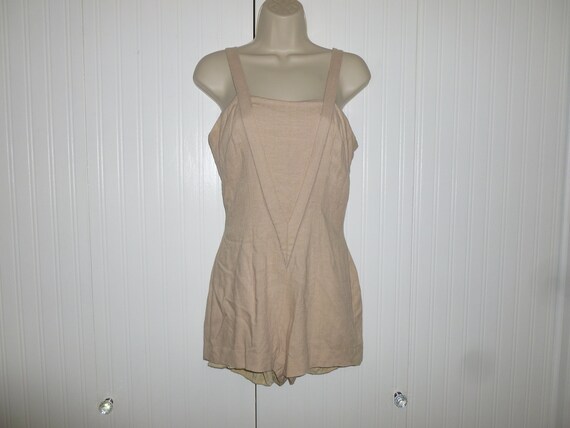 Vintage Linen Romper by "Bullock's Westwood" 1940… - image 3