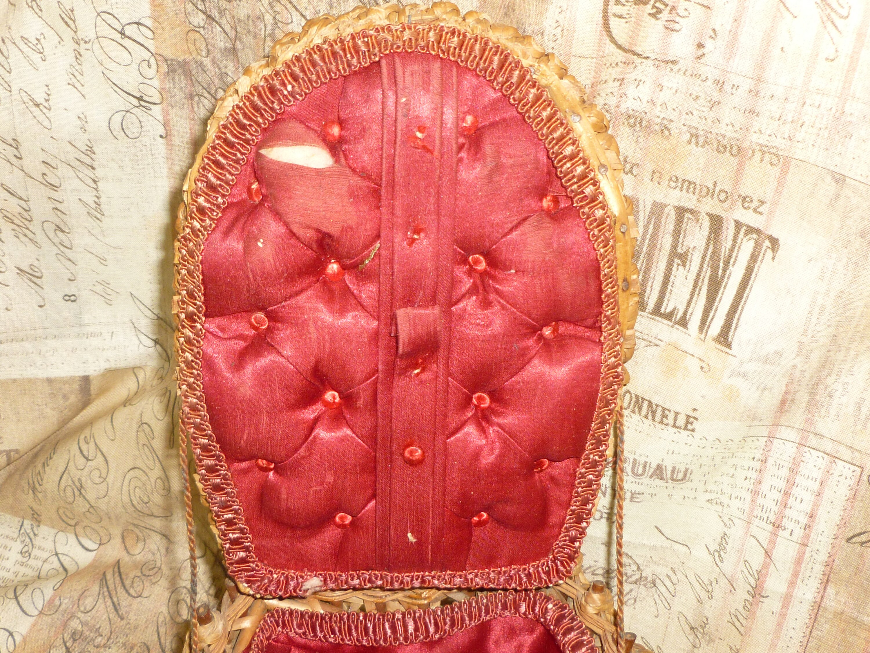 アンティーク ソーイングバスケット ヴィクトリアン Sweet Antique Sewing Basket Victorian 1800s-1900s Wicker