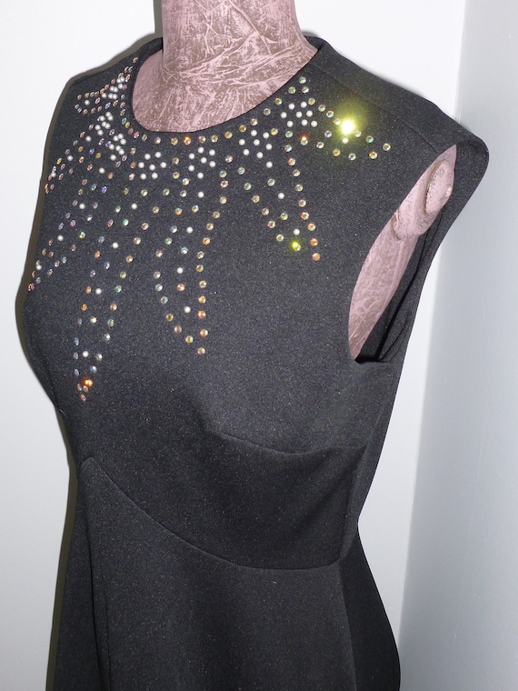 Elegant Vintage Black Dress -Retro 1960s-1970s Ma… - image 4