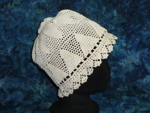 Antique Edwardian Night Boudoir Dust Cap Bonnet C… - image 4