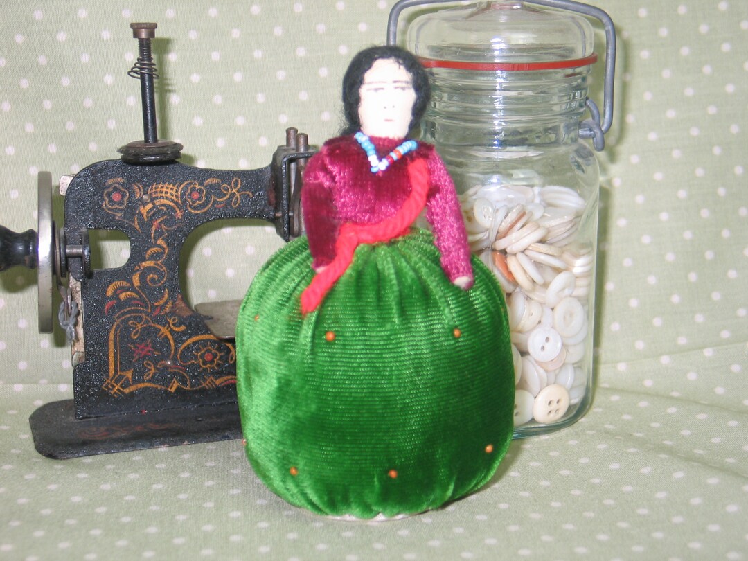Darling Vintage Pin Cushion Doll Souvenirperu Sewing Pin Cushion Etsy