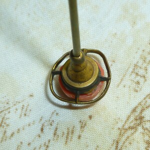 Antique HATPIN ART DECO carved coral 7 1/2 in Long-Antique Vintage Jewelry image 6