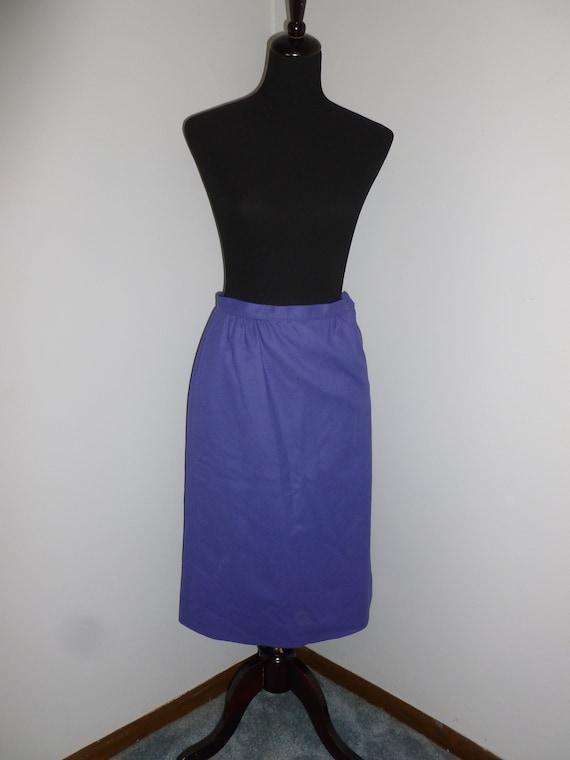 Vintage Pendleton Skirt Blue/Purple Wool Made in … - image 1