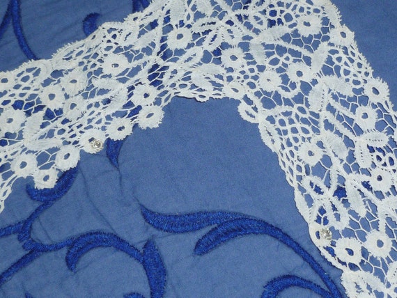 STUNNING Antique Lace Collar Dress Front Yoke Vin… - image 8