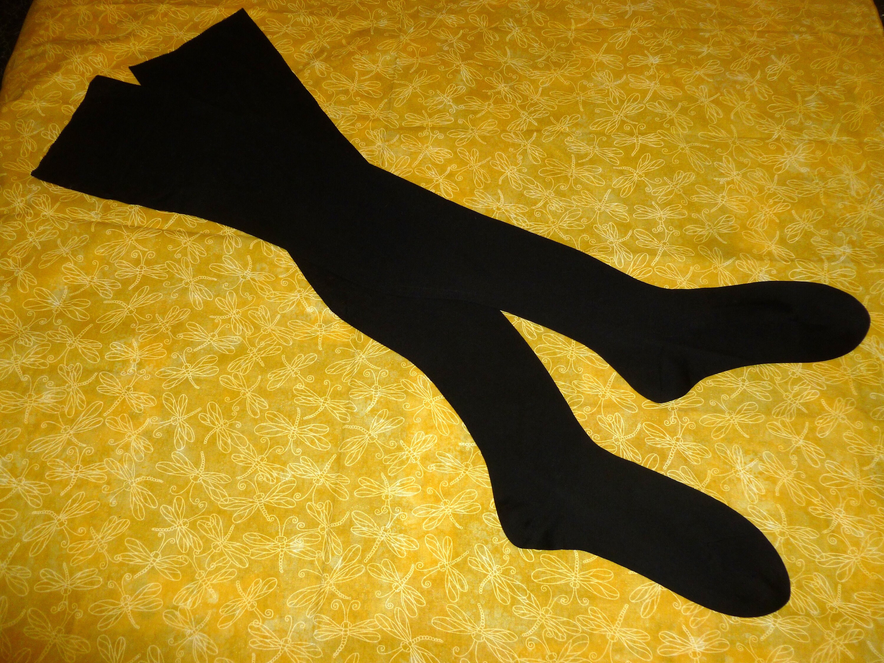 HTF NOS 1900s Edwardian Garter Stockings Antique Black Flapper Cotton ...