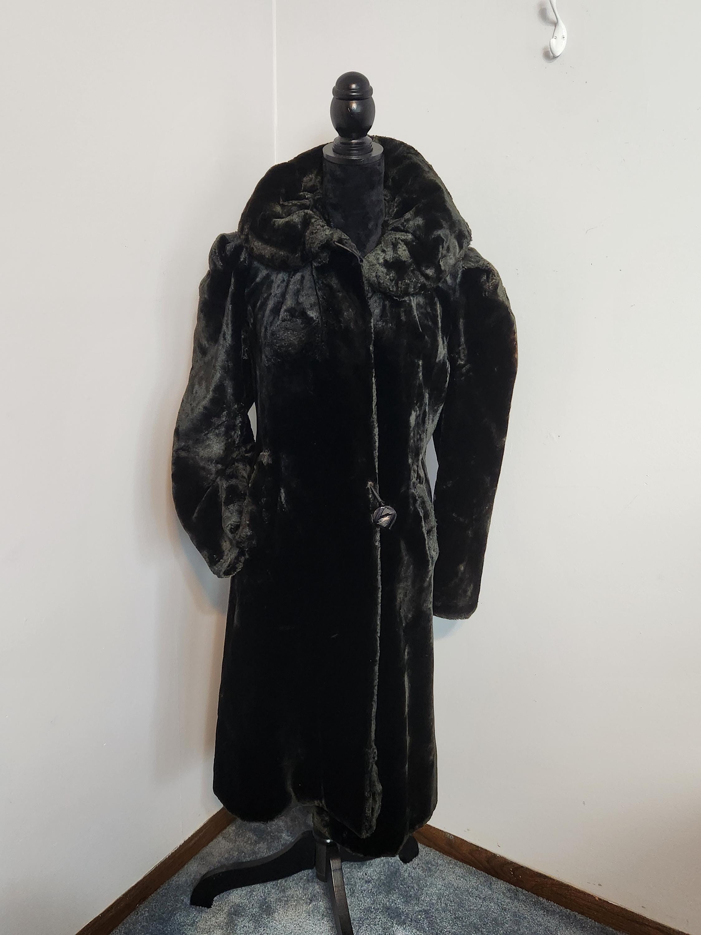 Vintage Coat Chic Faux Fur Jacket 