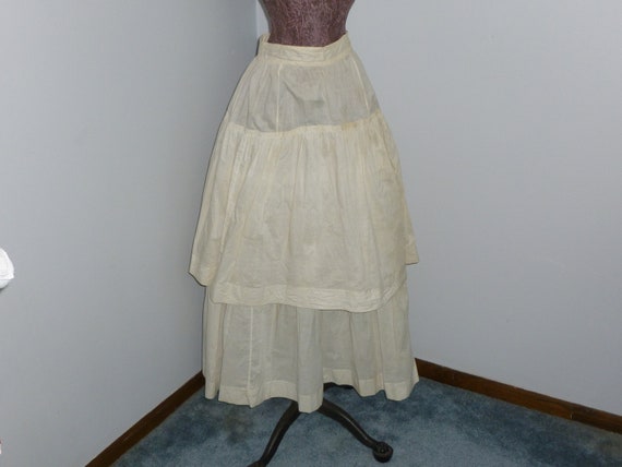 Antique Victorian Edwardian Layered Skirt c1900s W